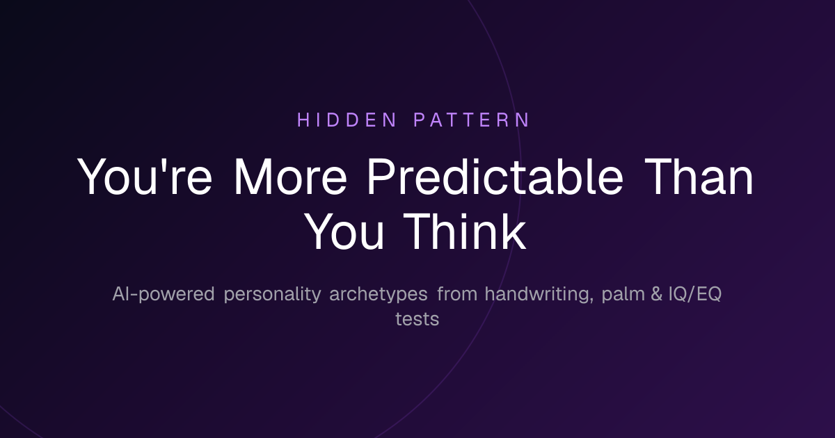 Hidden Pattern — AI Personality Test via Handwriting & Palm Reading